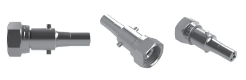 Hosco Spray Gun Connectors, 316 Sst Quick Disconnect Stems, Checked Flow Female Straight (Various Size Options) 1