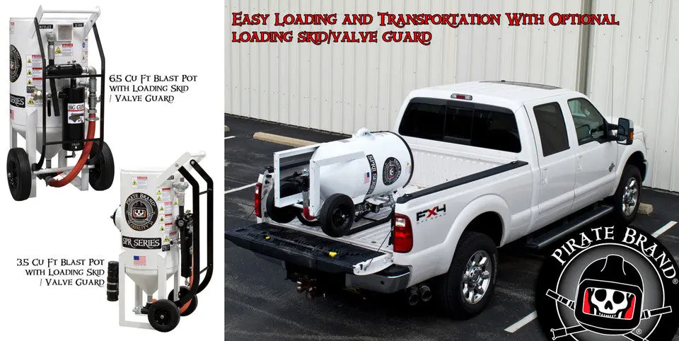Pirate Brand - Loading Skid / Valve Guard For 3.5 Cu Ft Blasters, Powder Coated Black 2