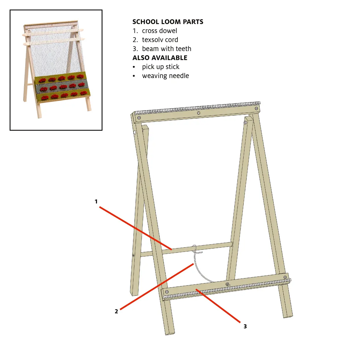 Cross Dowel For School Loom 1