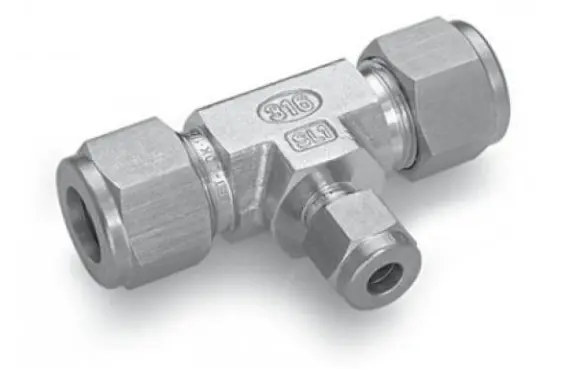 Hosco 316 Stainless Steel Compression & Instrumentation Fittings, Reducing Tees On Branch (Various Size Options) 1