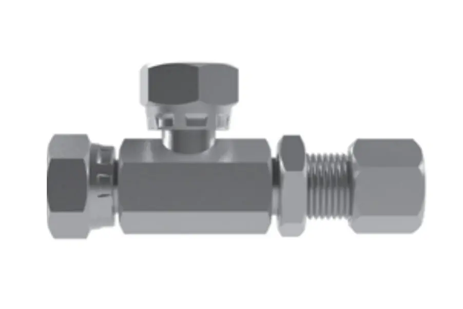 Hosco Sst Stainless Steel Fittings And Adaptors, Sst Tees, Female Straight X Bulkhead Tube Fitting X Female Straight 1