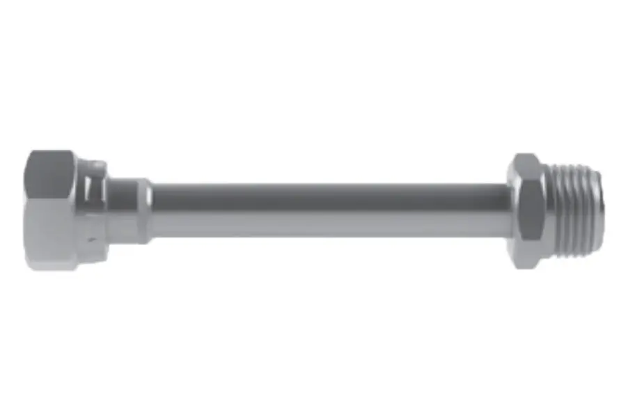 Hosco Sst Stainless Steel Fittings And Adaptors, Sst Tube Assemblies, Male Straight X Female Straight X 3-3/4” Long 1