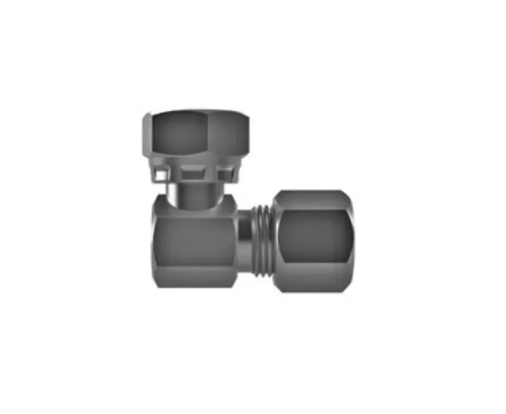 Hosco Sst Stainless Steel Fittings And Adaptors, Thread X Tube Elbow, Female Straight X Tube Fitting 90° 1