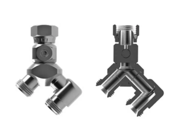 Hosco Spray Gun Connectors, Restrictors, Externally Adjustable, Female Straight X Male Straight, Rya 1