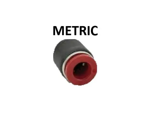 Hosco Push To Connect Fittings, Metric, Cap (Various Size Options) 1