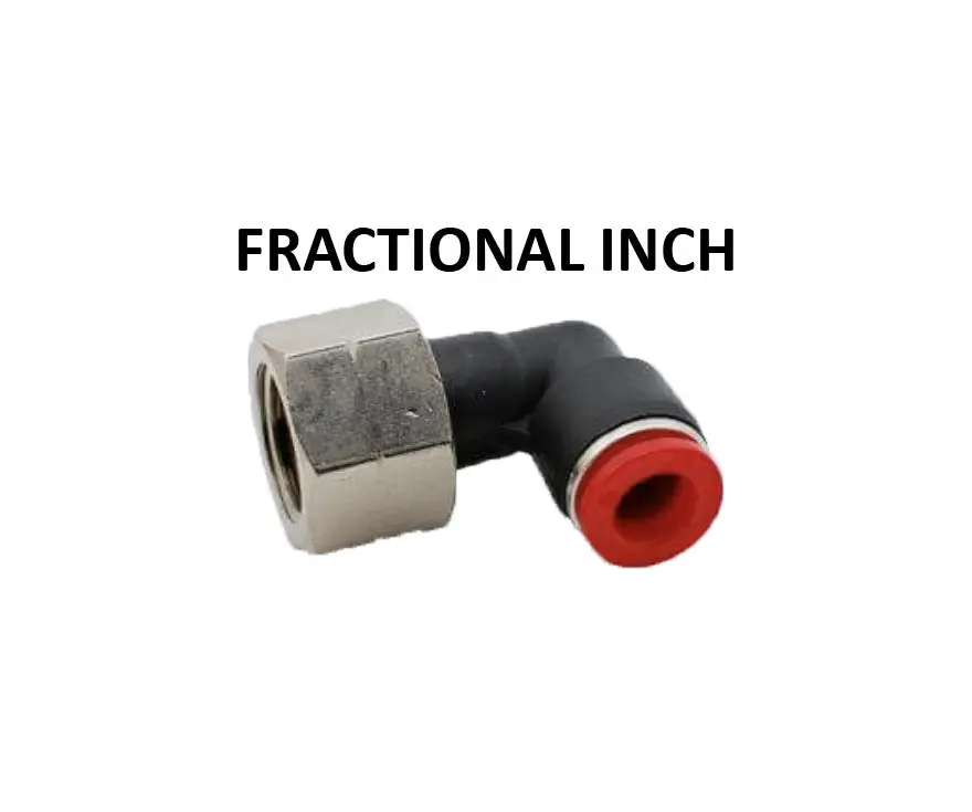 Hosco Push To Connect Fittings, Fractional Inch, Female Elbow (Various Size Options) 1