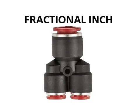 Hosco Push To Connect Fittings, Fractional Inch, Ptc Reducer Y (Various Size Options) 1