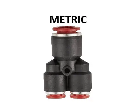 Hosco Push To Connect Fittings, Metric, Ptc Reducer Y (Various Size Options) 1