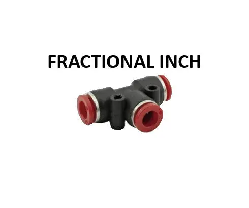 Hosco Push To Connect Fittings, Fractional Inch, Ptc Union Tee (Various Size Options) 1