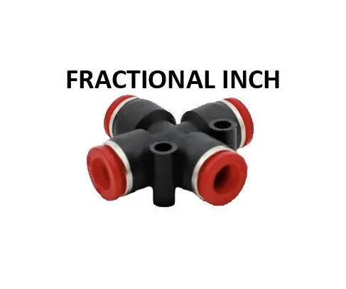 Hosco Push To Connect Fittings, Fractional Inch, Union Cross (Various Size Options) 1