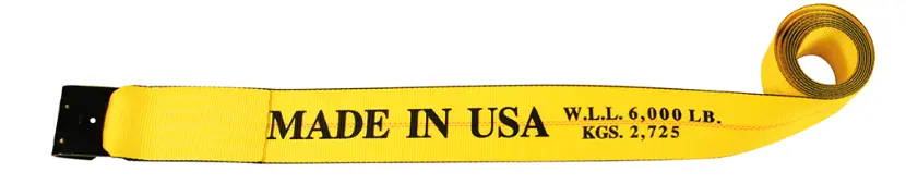4" X 30' Heavy Duty Winch Strap With Flat Hook - 24K Web 1