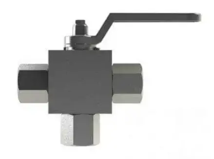 Hosco 3-Way Ball Valve, Female Tapered Pipe Thread 1