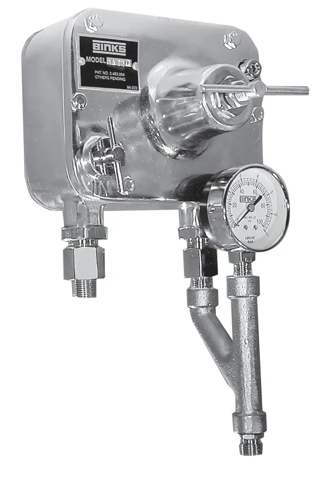 Binks 84-120 Fluid Pressure Regulator For Ceramic Finishing 1
