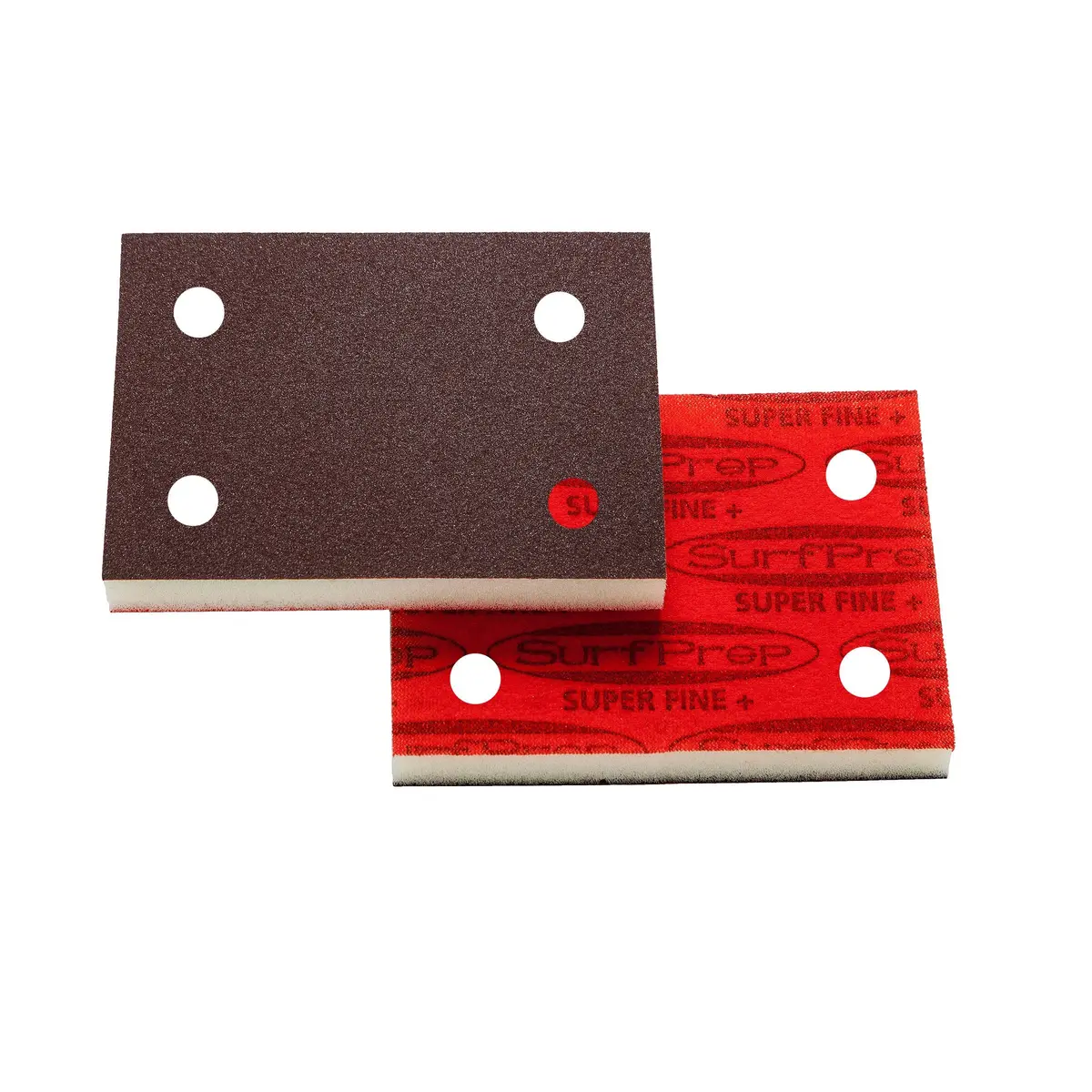 Surfprep 3" X 4" Foam Sanding Pads, 1/2" Thick, Premium Red A/O, 25/Box - Closeout 2