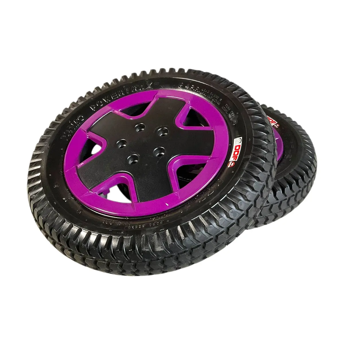 Pair Of Flat-Free Drive Wheels For Invacare Tdx Sp2 Power Chairs | 14" X 3" | 60102669 1