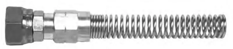 Binks 72-1802 Type D Stainless Steel Hose Swivel With Spring Guard, 3/8" Nps(F) 1