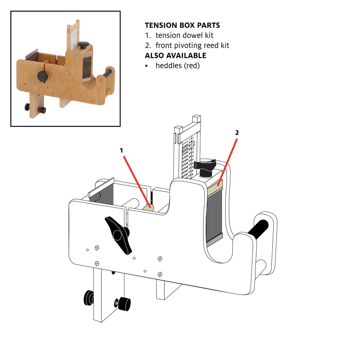 Front Pivoting Reed Kit For Tension Box 1