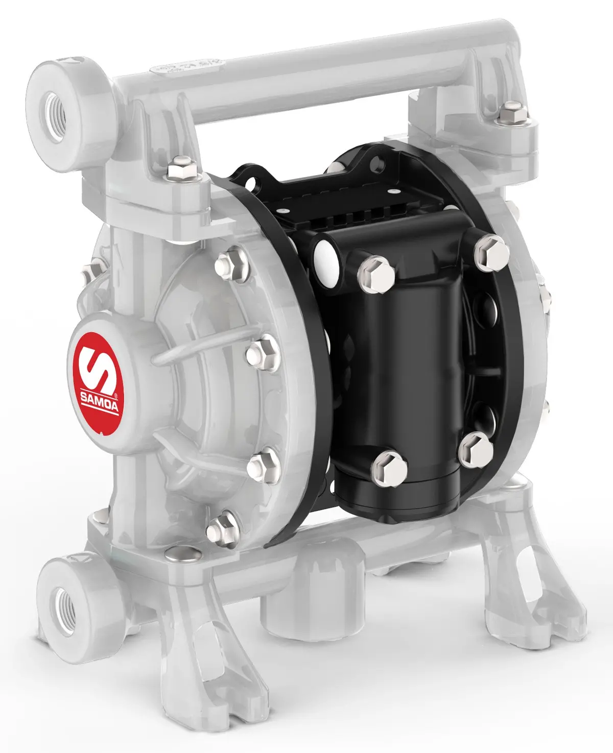 Samoa Up03 Pivot Series 3/8" Non-Metallic Air-Operated Double Diaphragm Pump 1