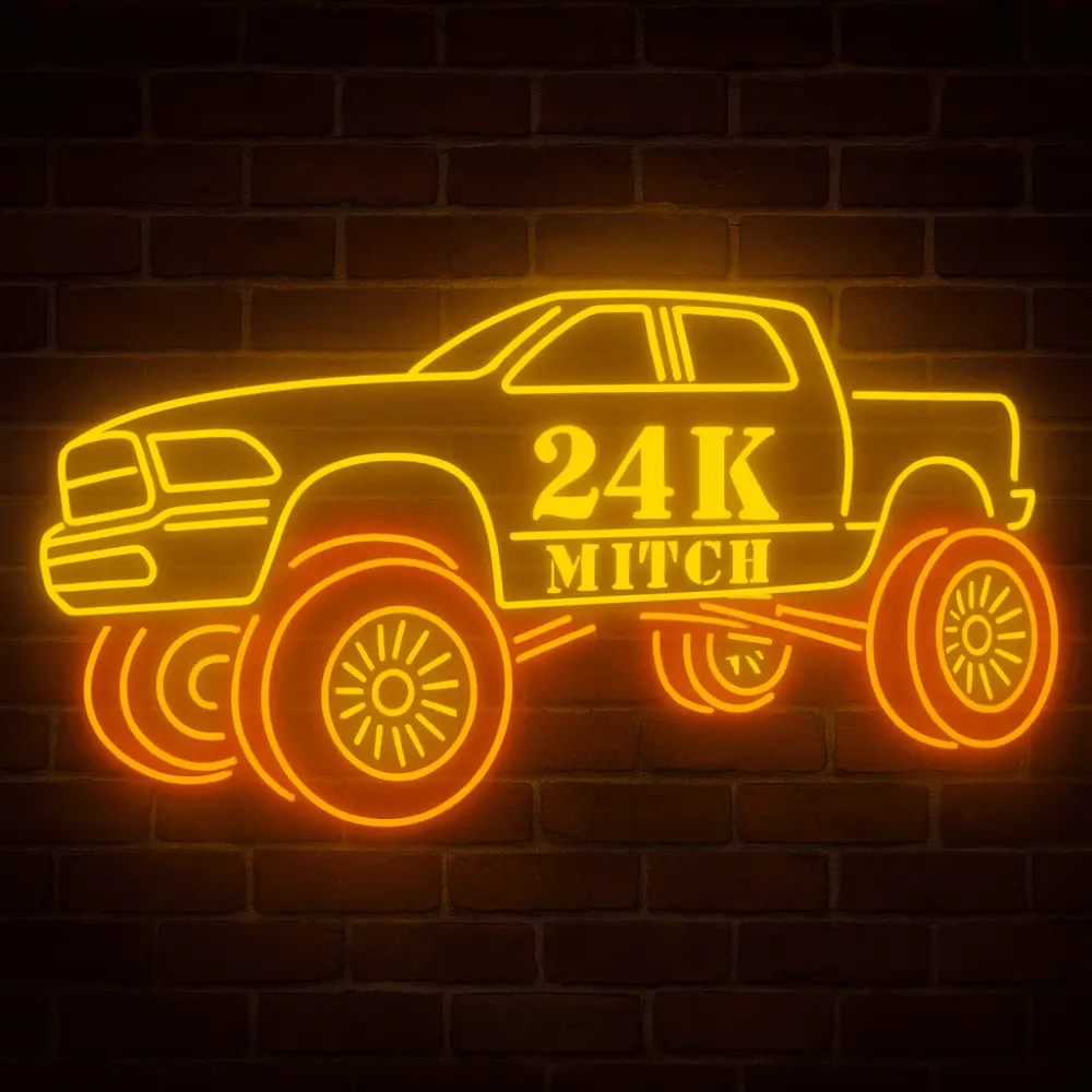 "Your Car Here" Custom Neon Led Signs 1