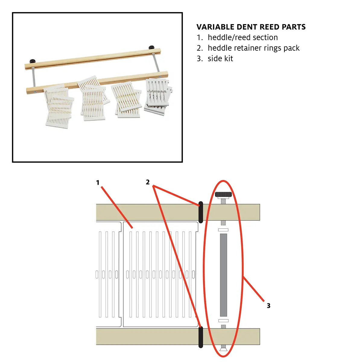 Side Kit For Variable Dent Reeds 1