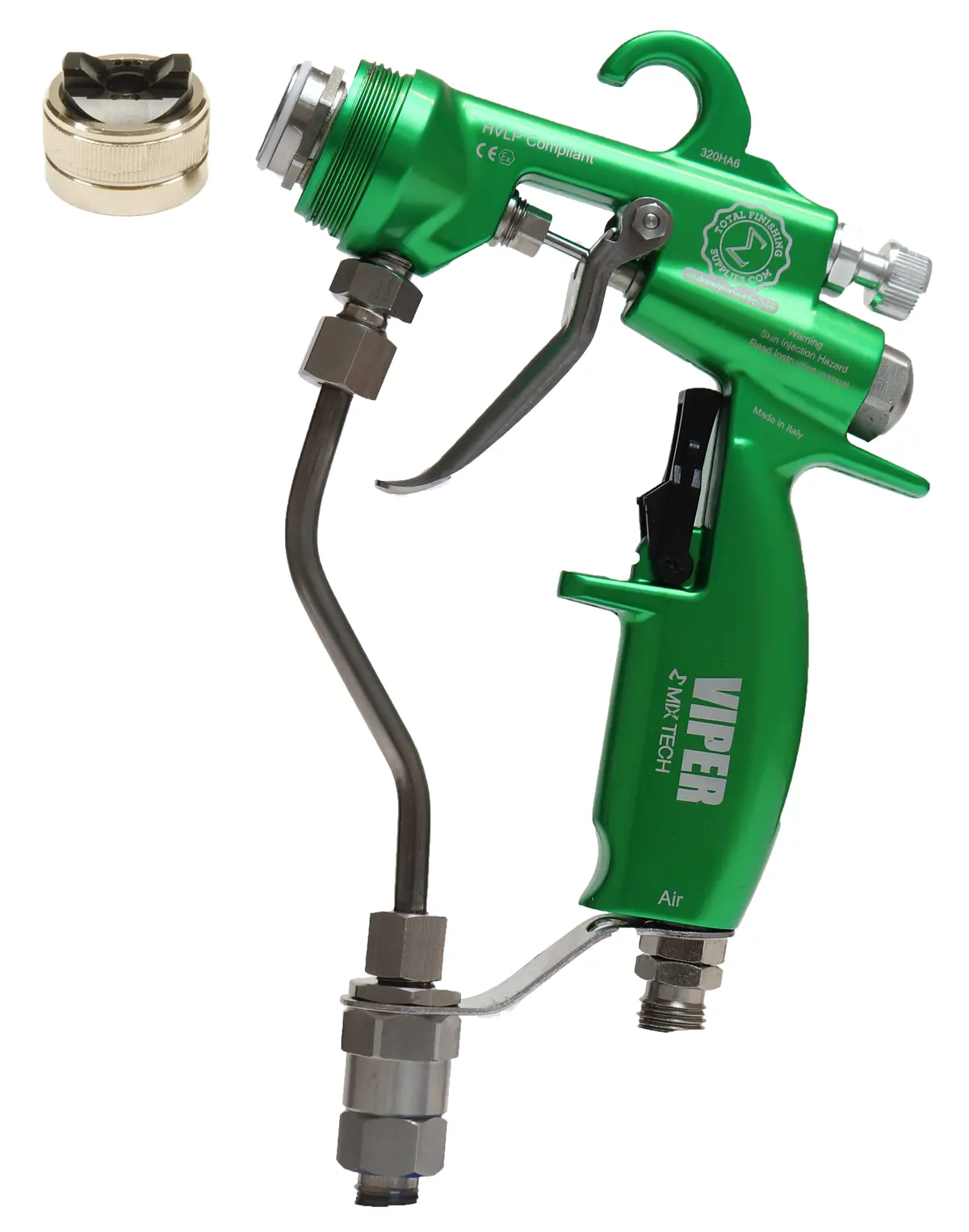 Tfs Label Air-Assist-Airless (Aaa) 14:1 Peak™ Pump - Cart With Compressor (V Packing) With Viper® Aaa Spray Gun 4
