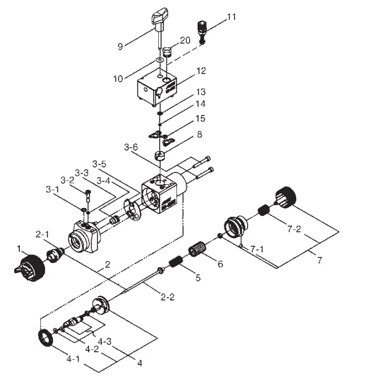 Anest Iwata Wa-M220 Spare Parts 1