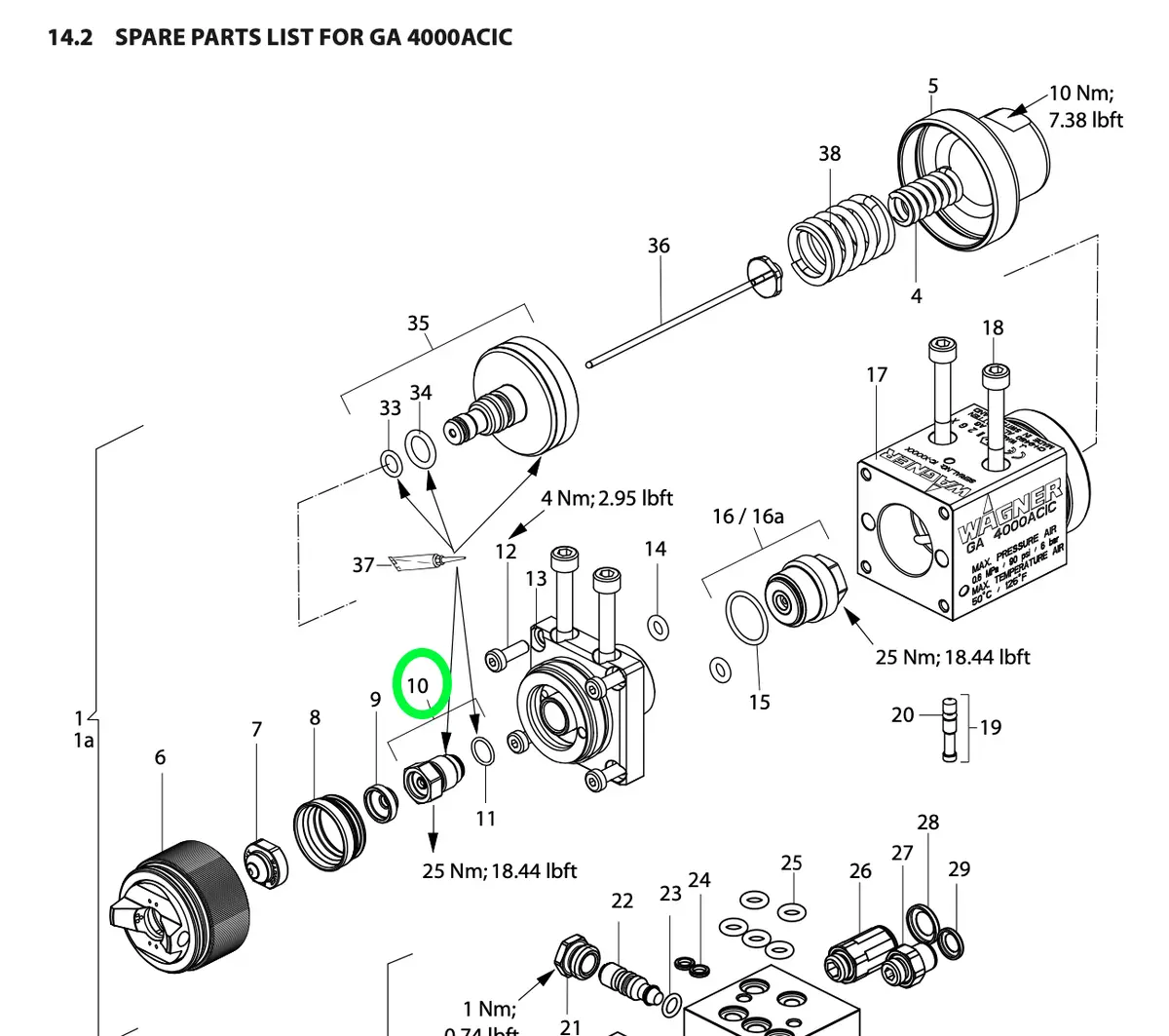 Valve Mounting For The Wagner Ga4000ac, 80° Angle 1