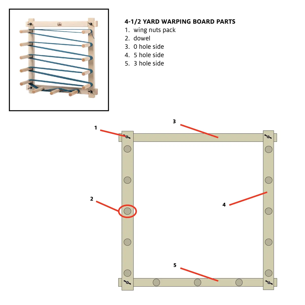 Sides For 4-1/2 Yard Warping Board 1