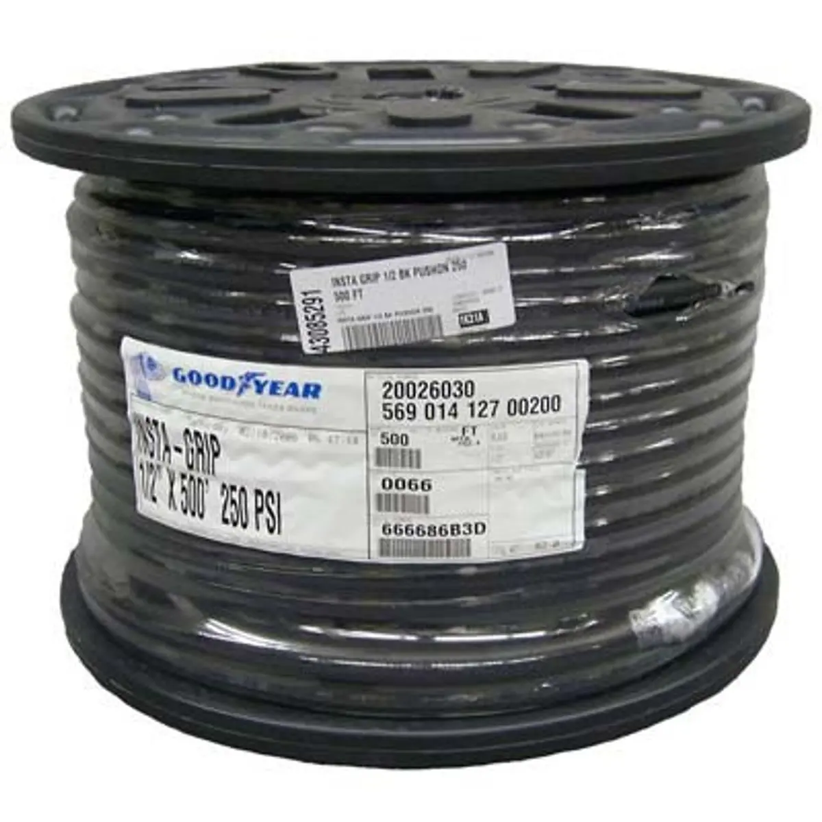 Pirate Brand - Hose, Air, Insta-Grip, Black, Nominal 1/2" Id, Wp 300 Psi (Price Per Foot) 1