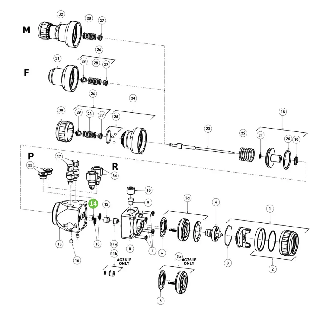 Devilbiss Spa-180X-K2 O-Ring, Kit Of 2 1