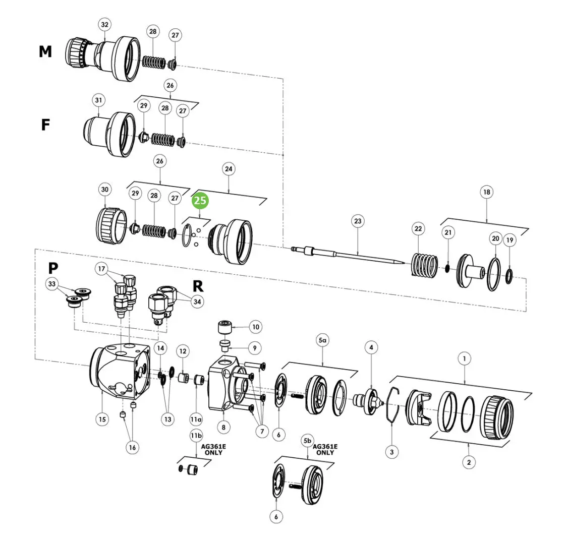 Devilbiss Spa-Kk-1 Ring & Ball Kit 1