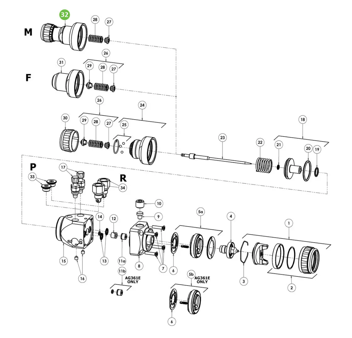 Devilbiss Spa-417-K Micrometer Assembly 1