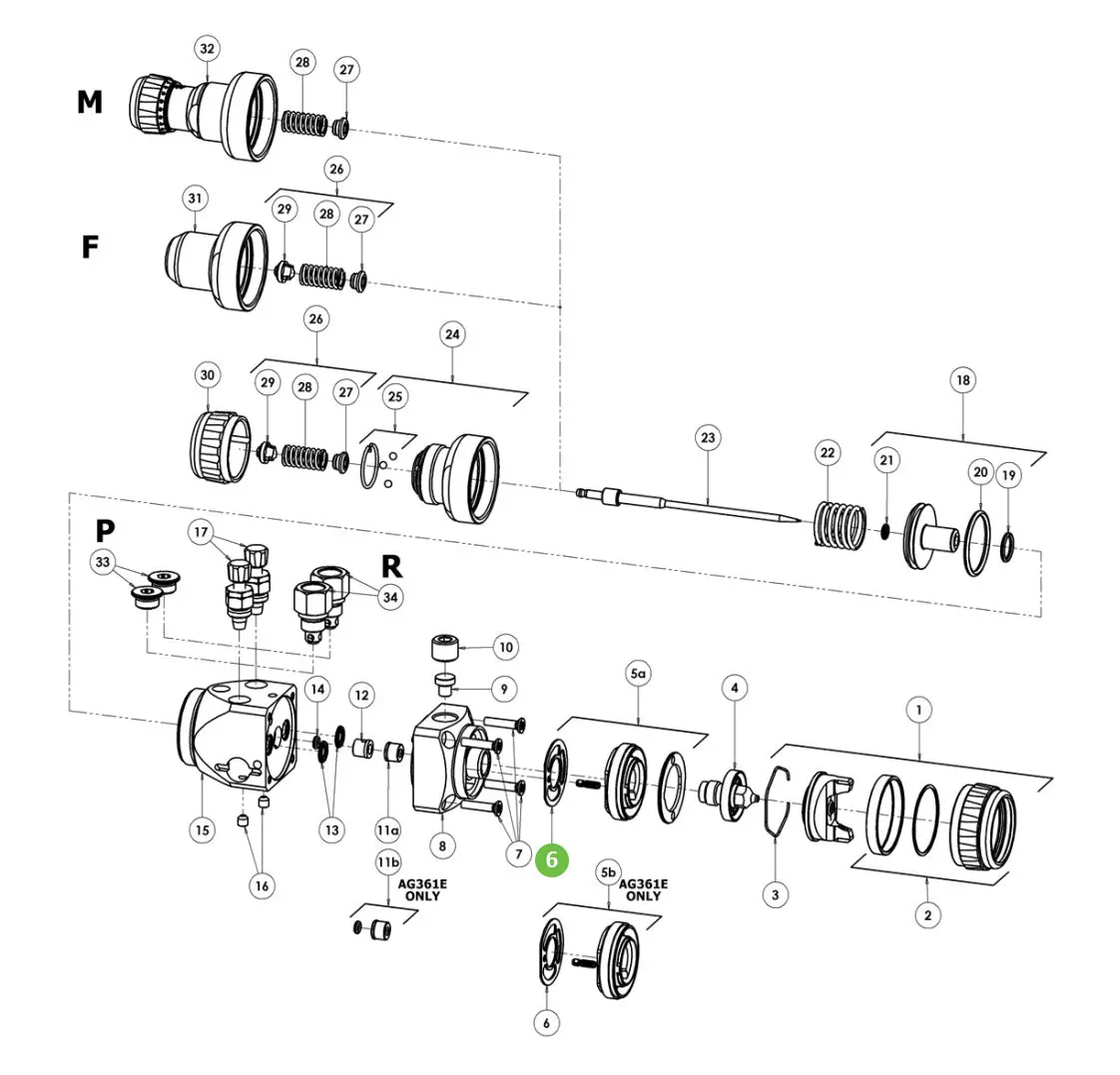 Devilbiss Sn-18-1-K2 Spray Head Gasket, Kit Of 2 1