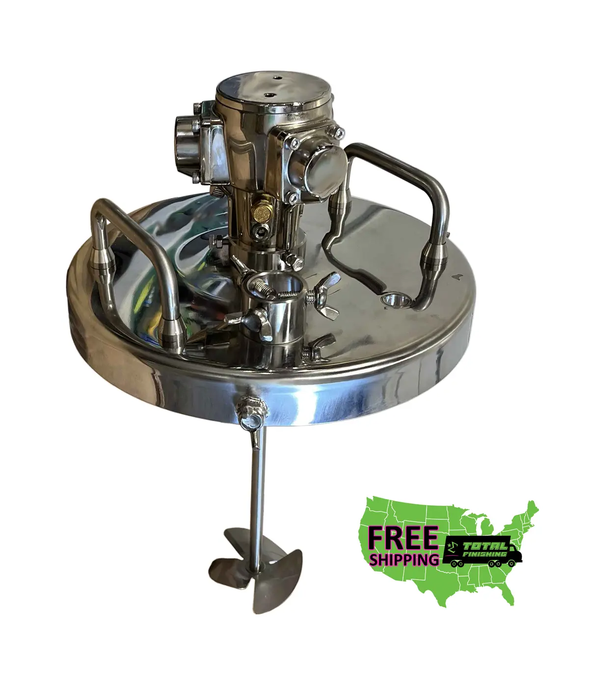 Total Finishing 5 Gallon Agitator With Stainless Steel Lid 1