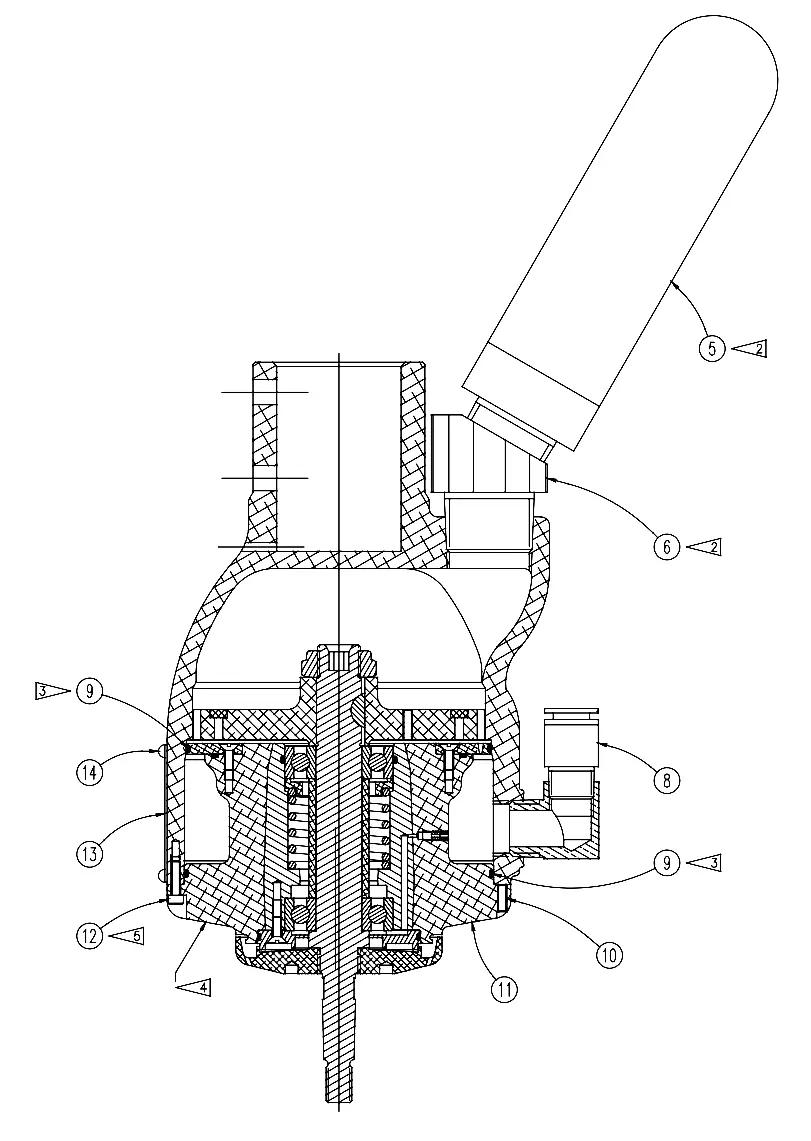 Ransburg 78175-02 Air Motor Assembly, Counter-Clockwise Rotation, With Exhaust Adapter 1