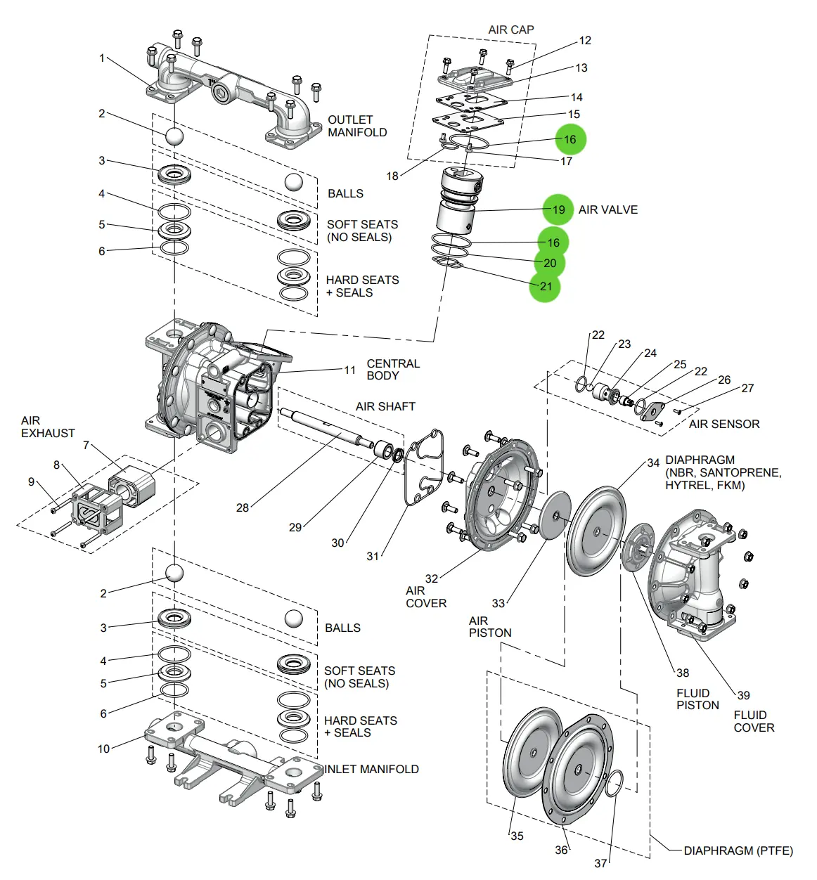 Samoa Up10r-Am-1A0 Air Valve Module Seals Kit 1