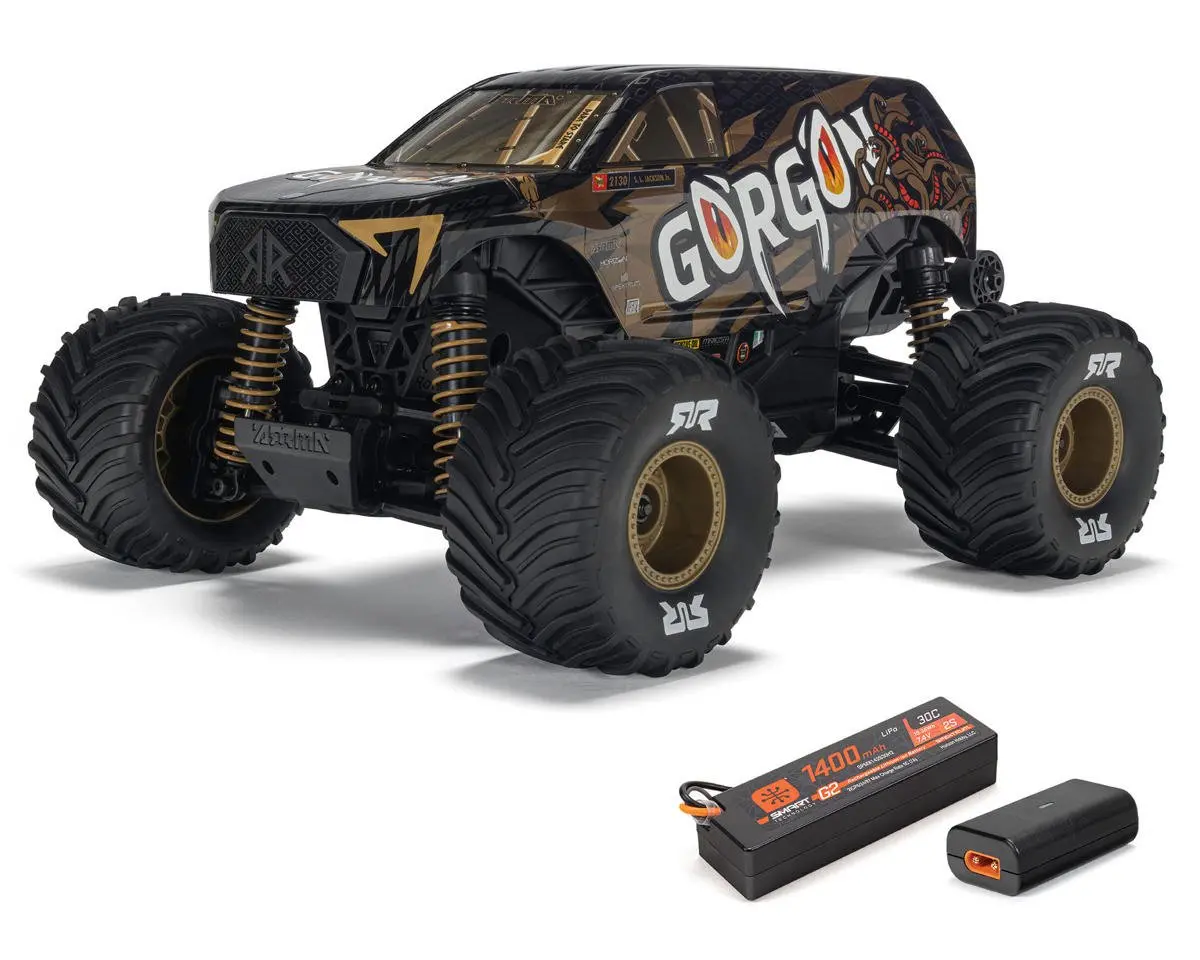 Gorgon Grom 4X4 1/16 Rtr Brushed Monster Truck (Bronze) W/Slt2 2.4Ghz Radio, Battery & Charger 2
