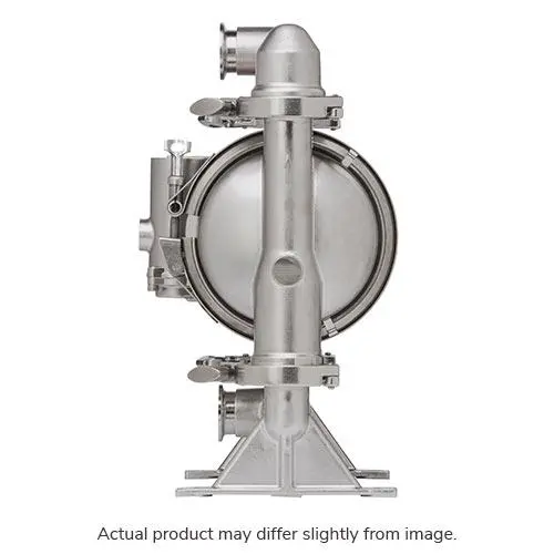 Exp Series 1" Fda Diaphagm Pump, 54 Gpm, White Poly Center, Sanitary Tri-Clamp Flange Ports, 316L Ss Caps & Manifold, Ss Hardware, 316L Ss Seat, Mg Santoprene Ball & Diaphragm 1