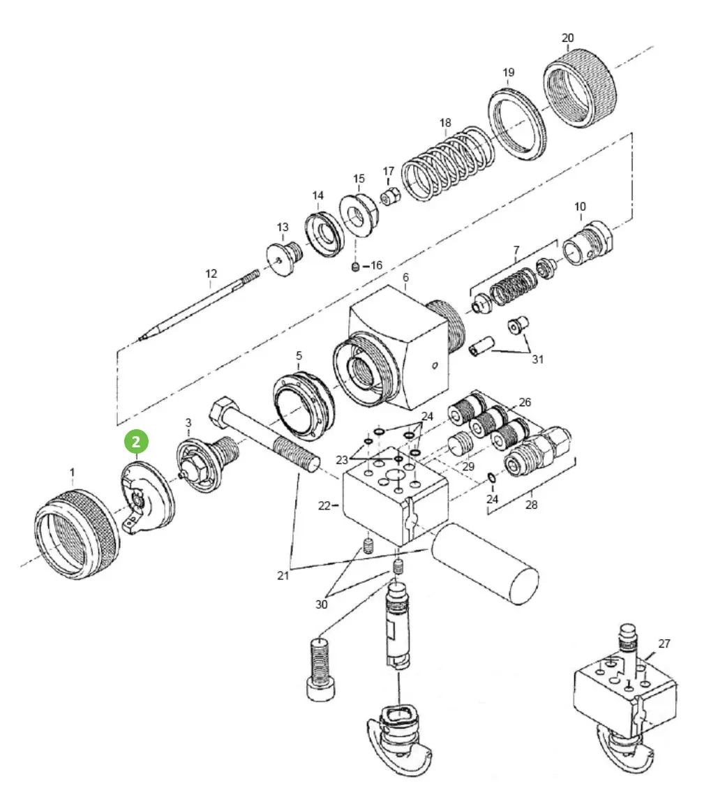 Binks Av-1239-80X Compact Automatic Gun, Air Cap 1