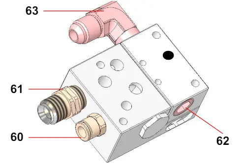 Sames® 905-124-901 Fitting, Quick Release, Avx And Atx Automatic Airmix® 1