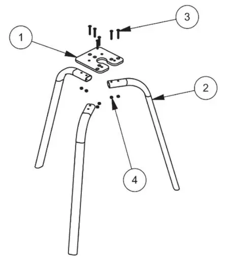 Binks 0115-010100 Tripod Assembly 1