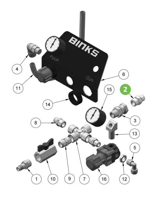 Binks 0115-010157 Mounting Stud For Air Control 1