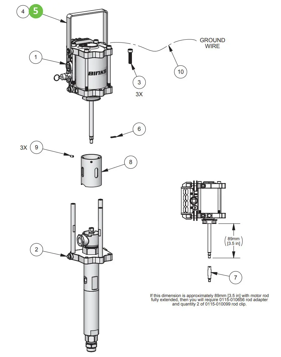 Binks 0115-010272 Retaining Ring, Self Locking 1
