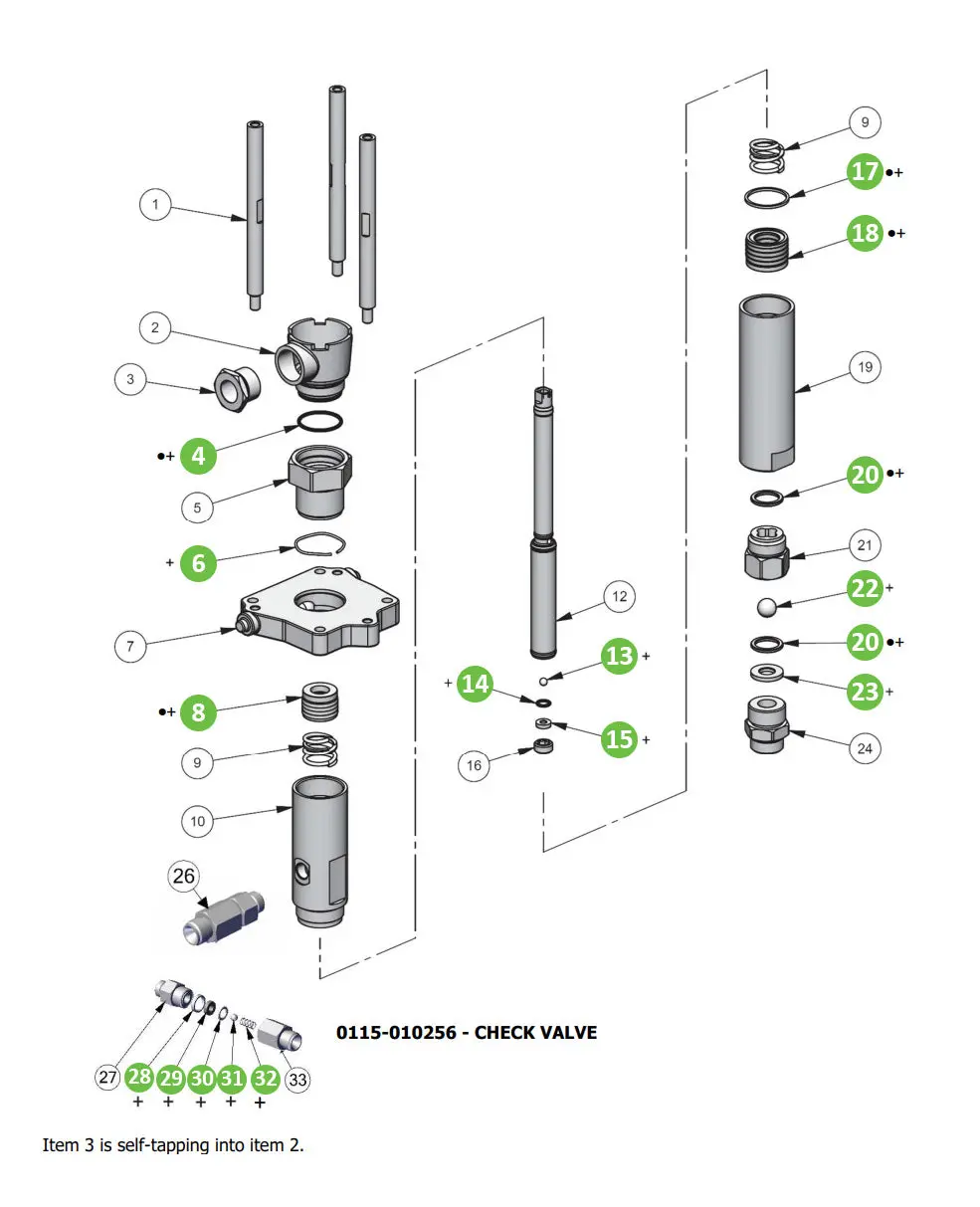 Binks 0115-010222 Fx4 Repair Kit (Ptfe/Leather) 1