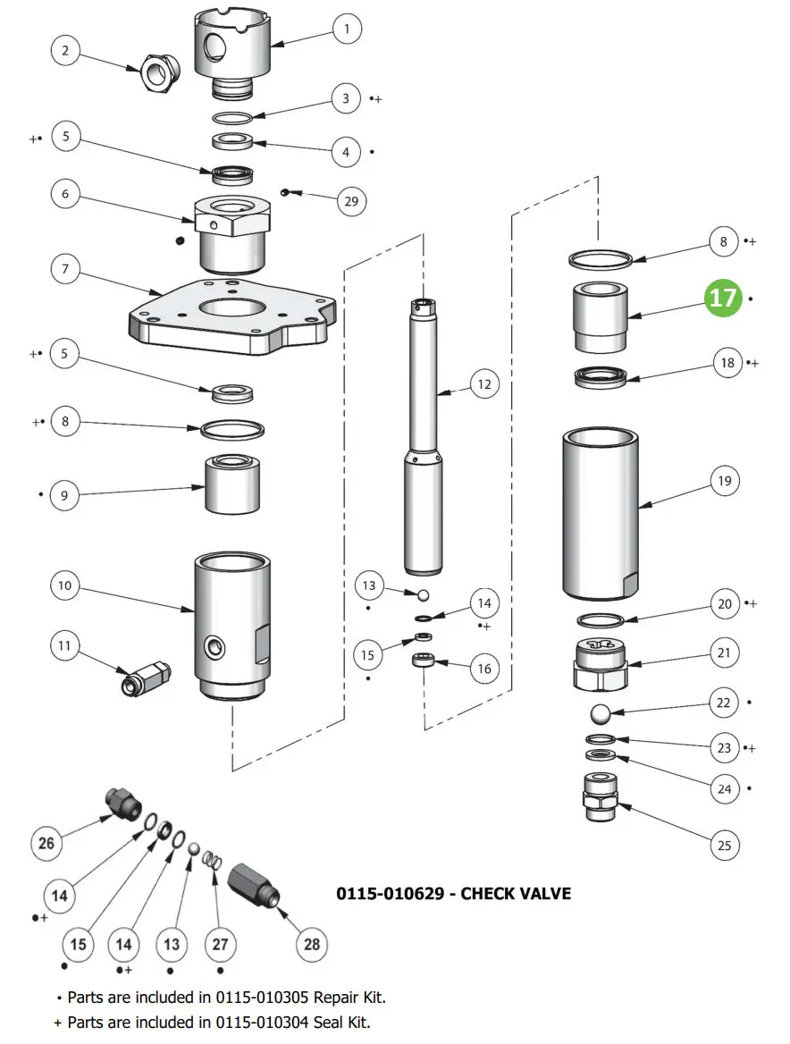 Binks 0115-010164 Fx12 Lower U-Cup Spacer 1