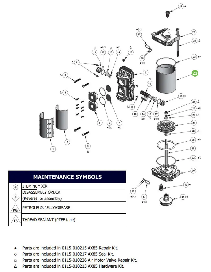 Binks 0115-010003 Cylinder, 85Mm 1