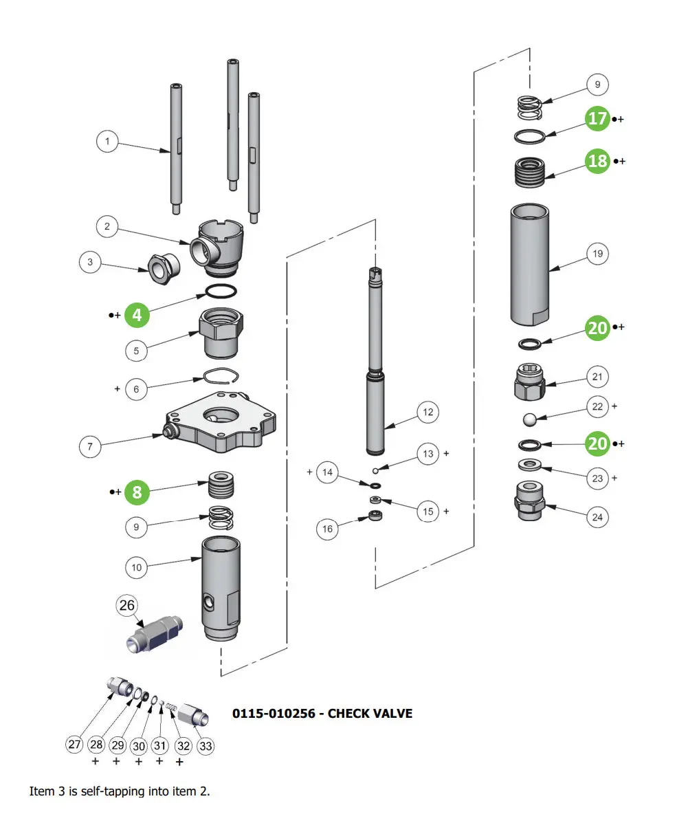 Binks 0115-010221 Fx4 Seal Kit (Ptfe/Leather) 1