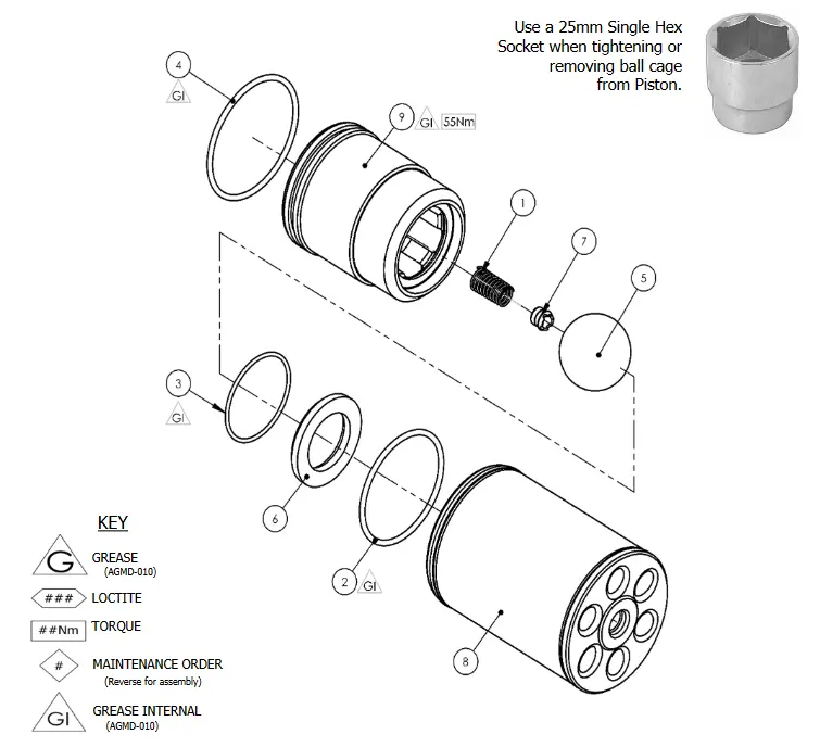 Binks Maple 15 Pump Fluid Piston Ball Check Spring 1