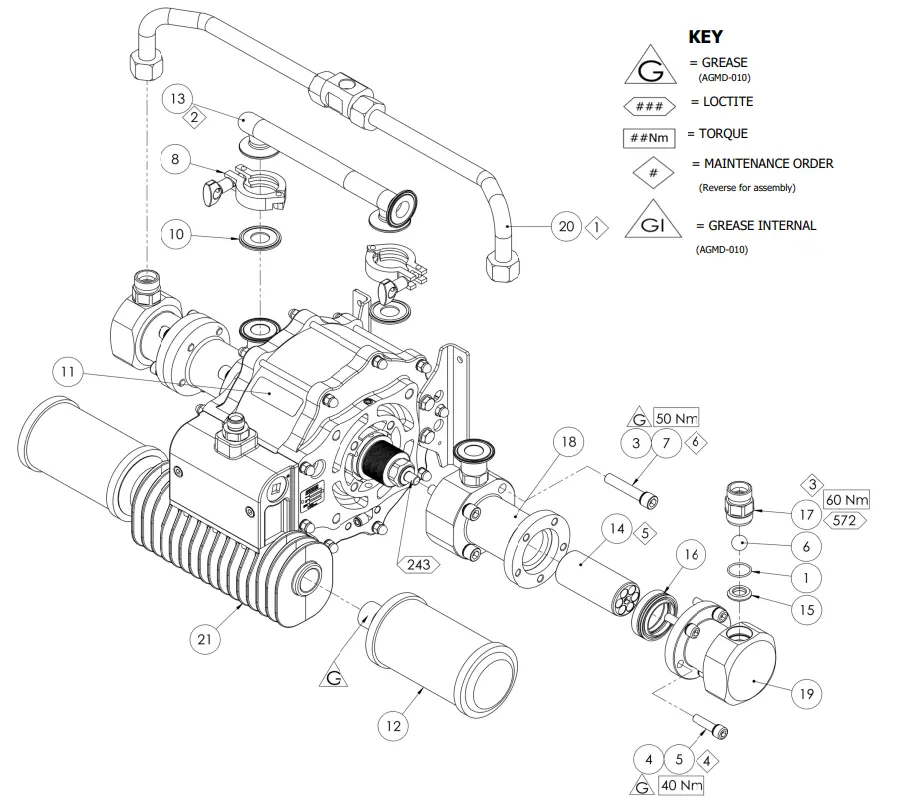Binks Maple Pump Air Motor Assembly 8/25 1
