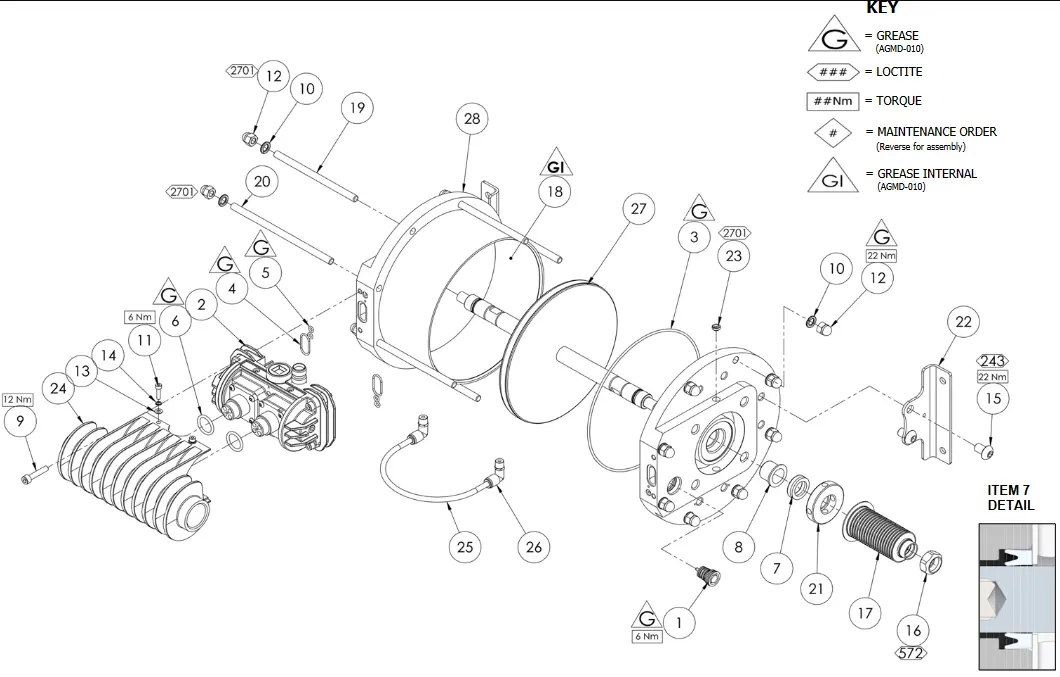 Binks 162704 Maple Pump Air Motor Assembly Piston Shaft Bearing 1